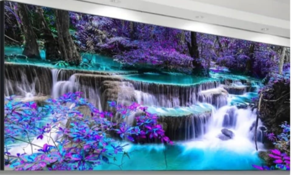Diamond Painting Landschaft Wasser & Blumen